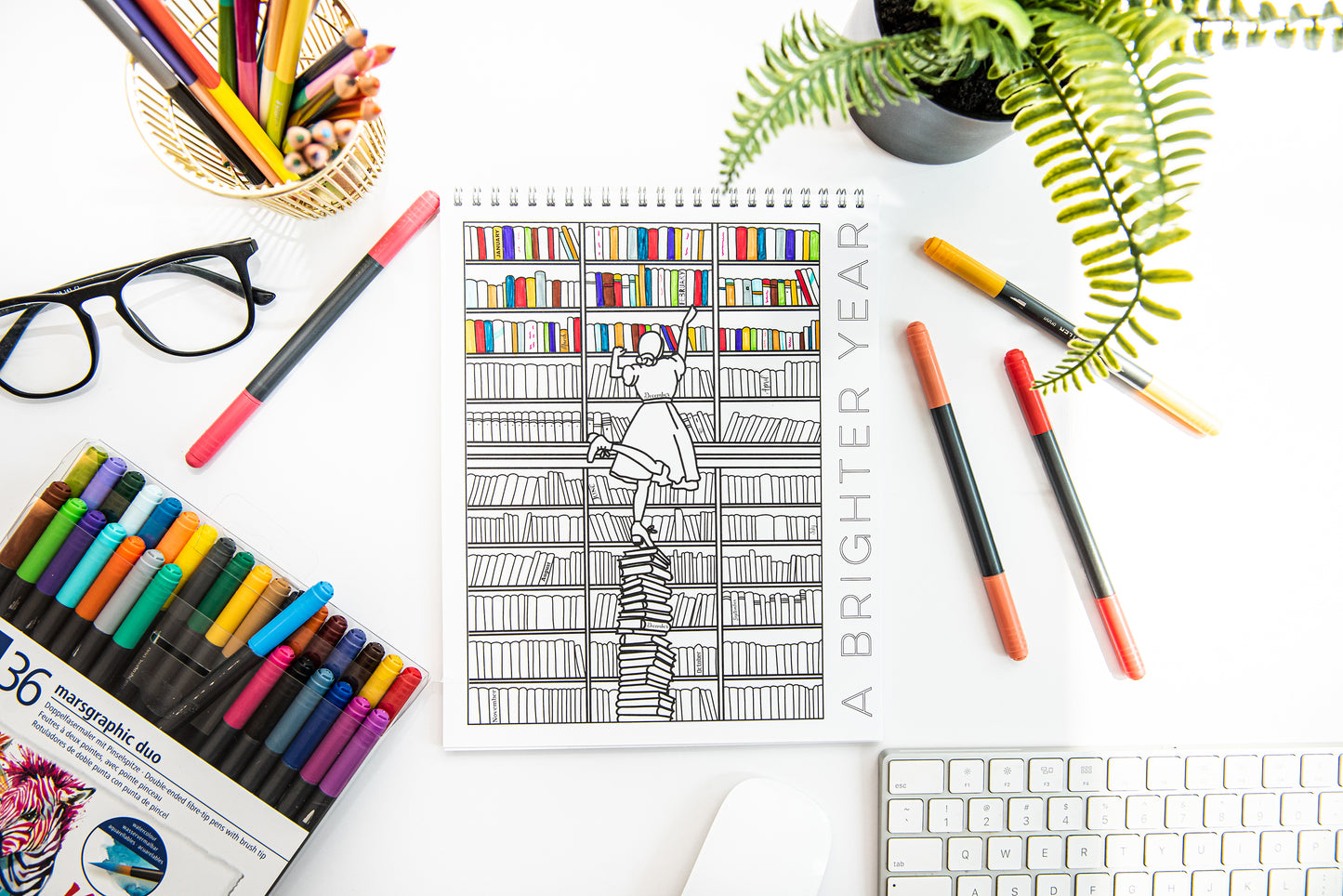 12 Month Color by Day Coloring Book