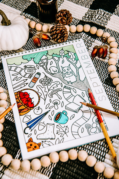 18 Month Color by Day Coloring Book