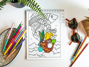 18 Month Color by Day Coloring Book