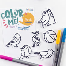 Load image into Gallery viewer, Color Your Own Birds Stickers
