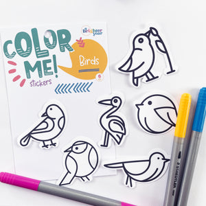 Color Your Own Birds Stickers