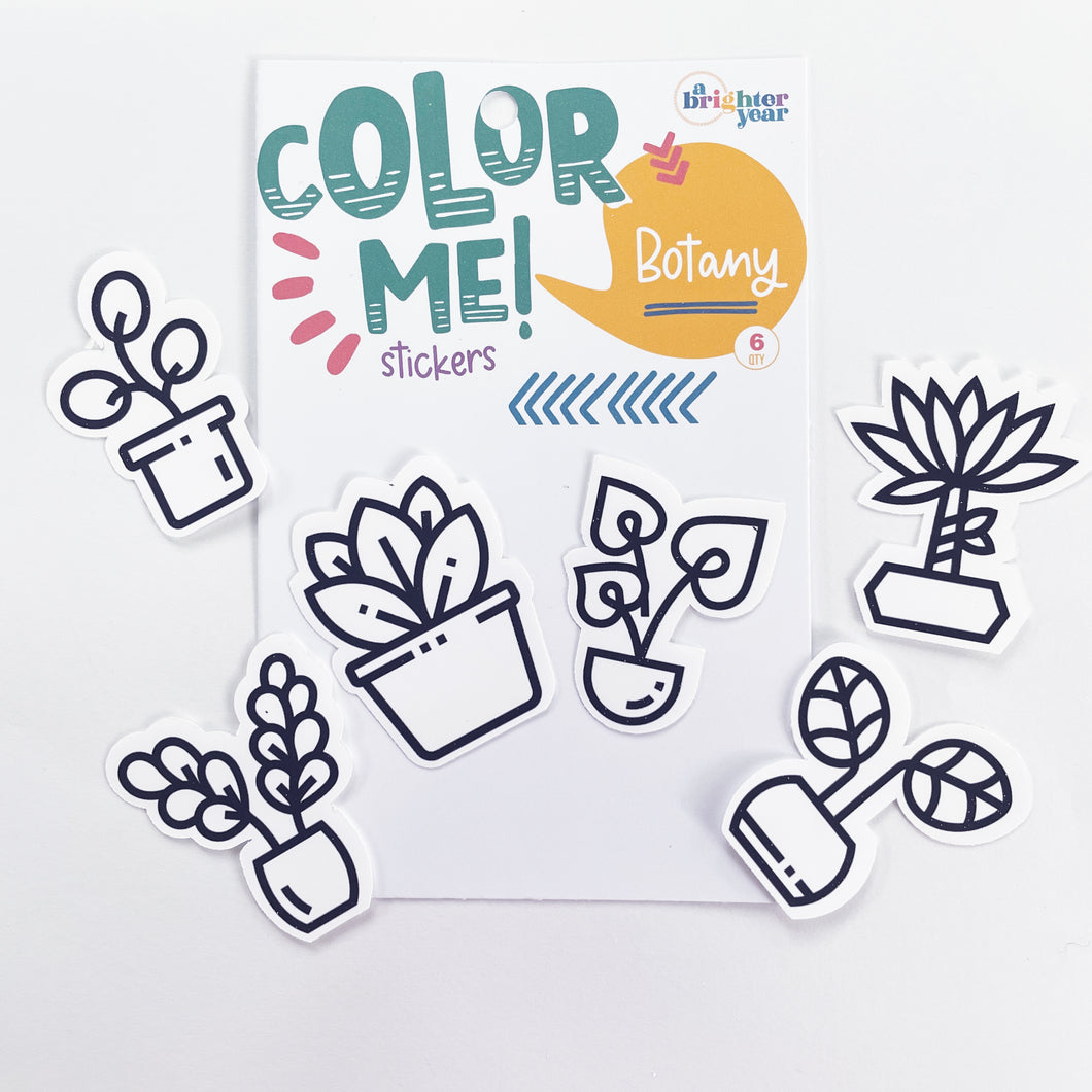 Color Your Own Plants Stickers