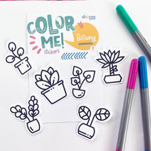 Load image into Gallery viewer, Color Your Own Plants Stickers
