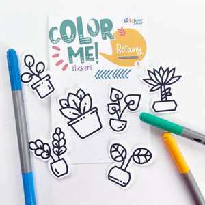 Color Your Own Plants Stickers