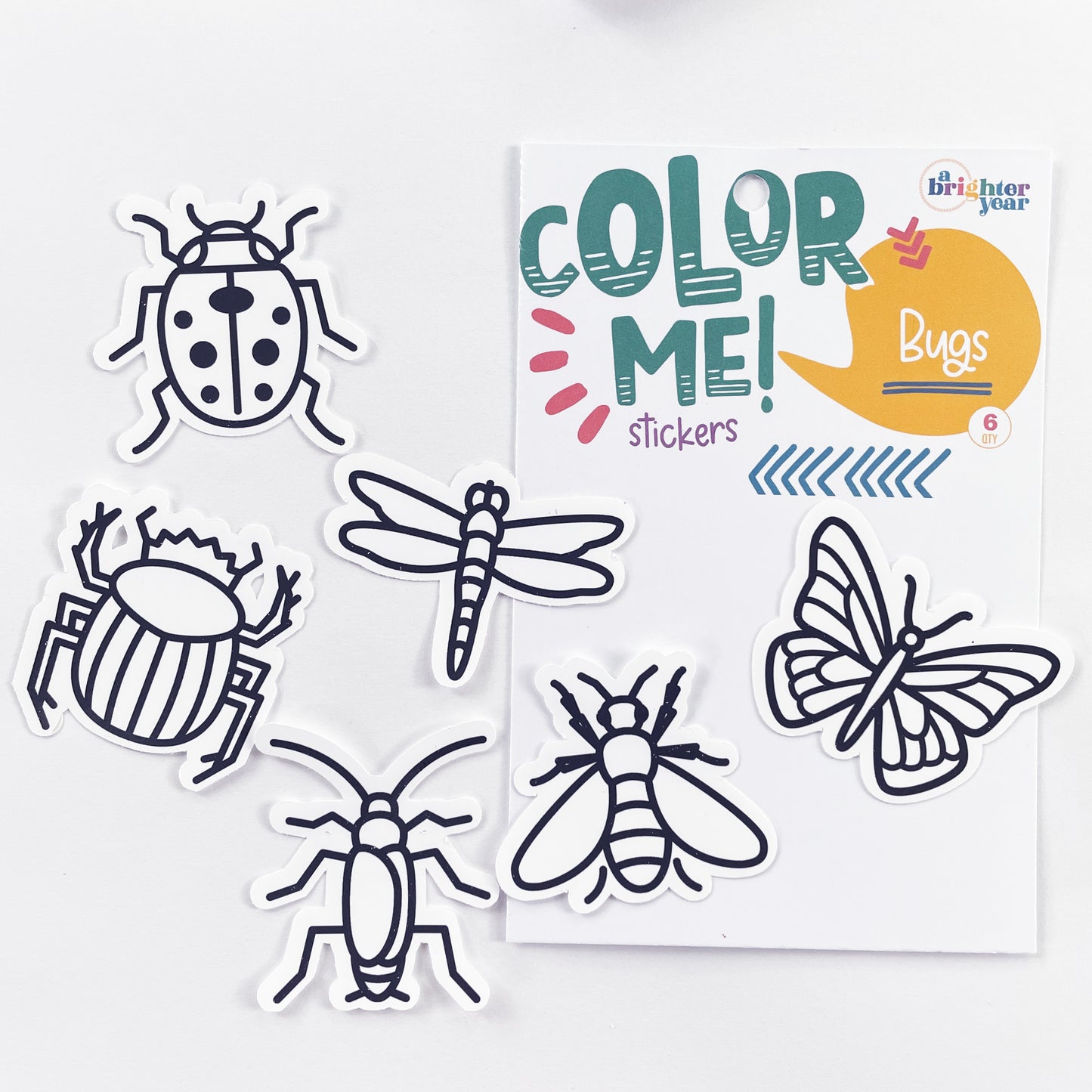 Color Your Own Bugs Stickers