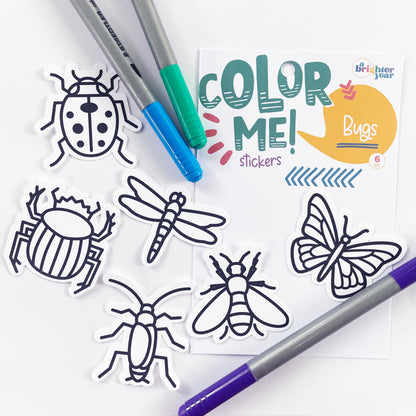 Color Your Own Bugs Stickers