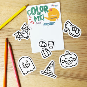 Color Your Own Halloween Stickers