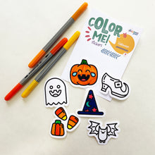 Load image into Gallery viewer, Color Your Own Halloween Stickers
