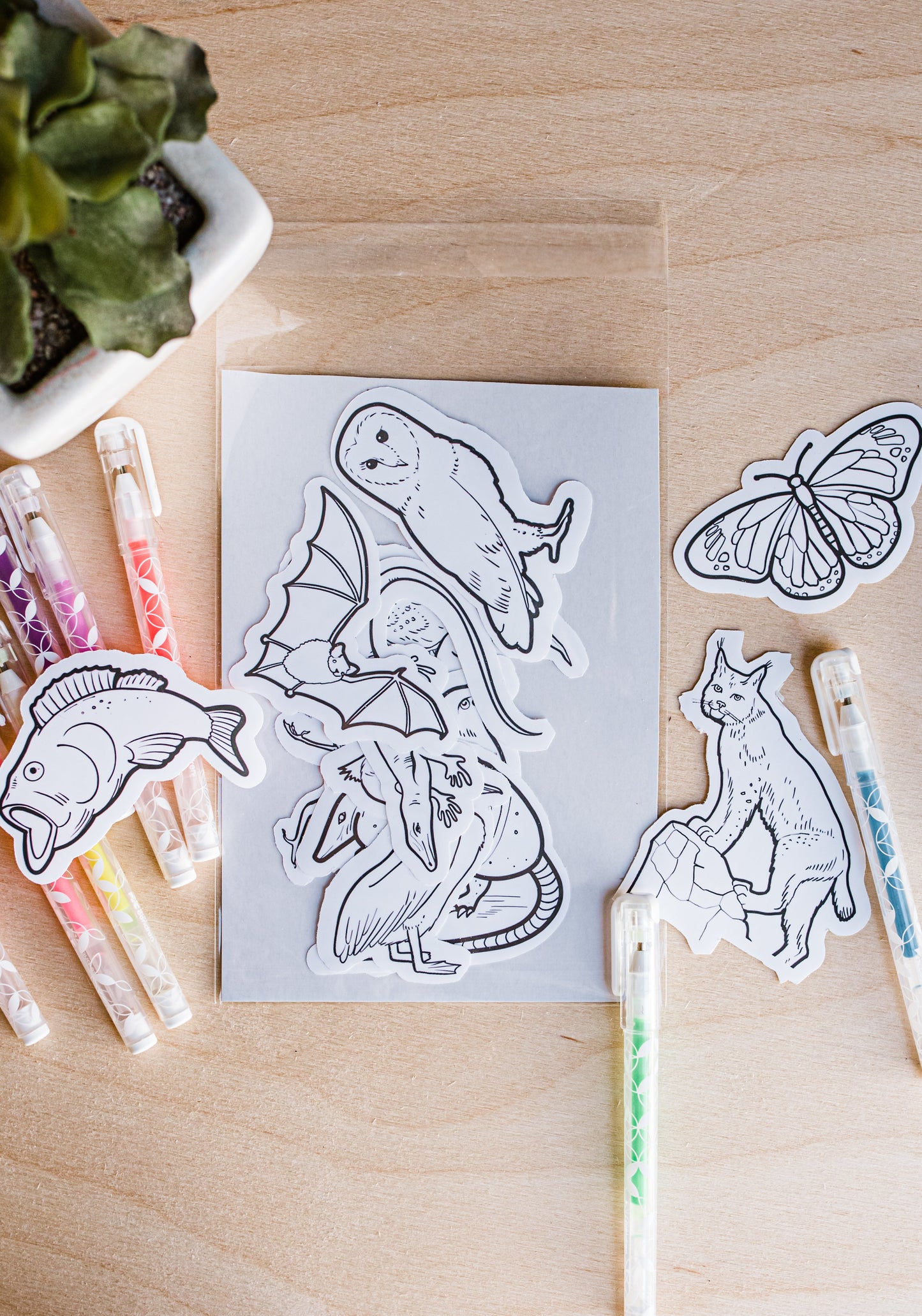 Color Your Own Texas Wildlife Stickers