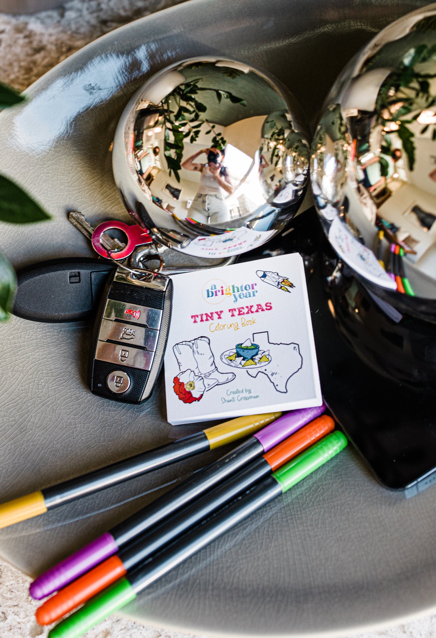 A Brighter Year - Tiny Texas Coloring Book. Pocket Size Mini Coloring Book.  Small Gifts for Coworkers 3x3 inches On-The-Go Travel Size Coloring Book.