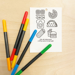 Color Your Own Savory Eats Stickers