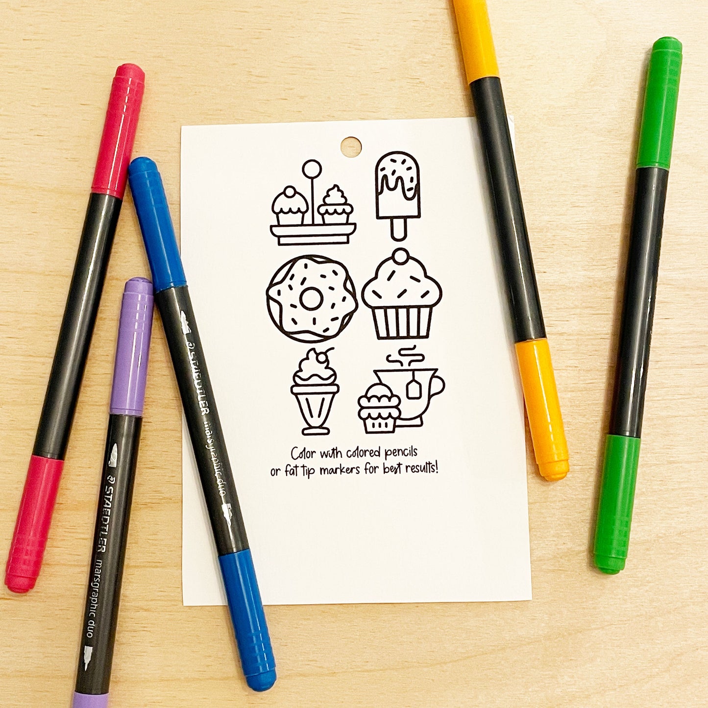 Color Your Own Sweet Eats Stickers