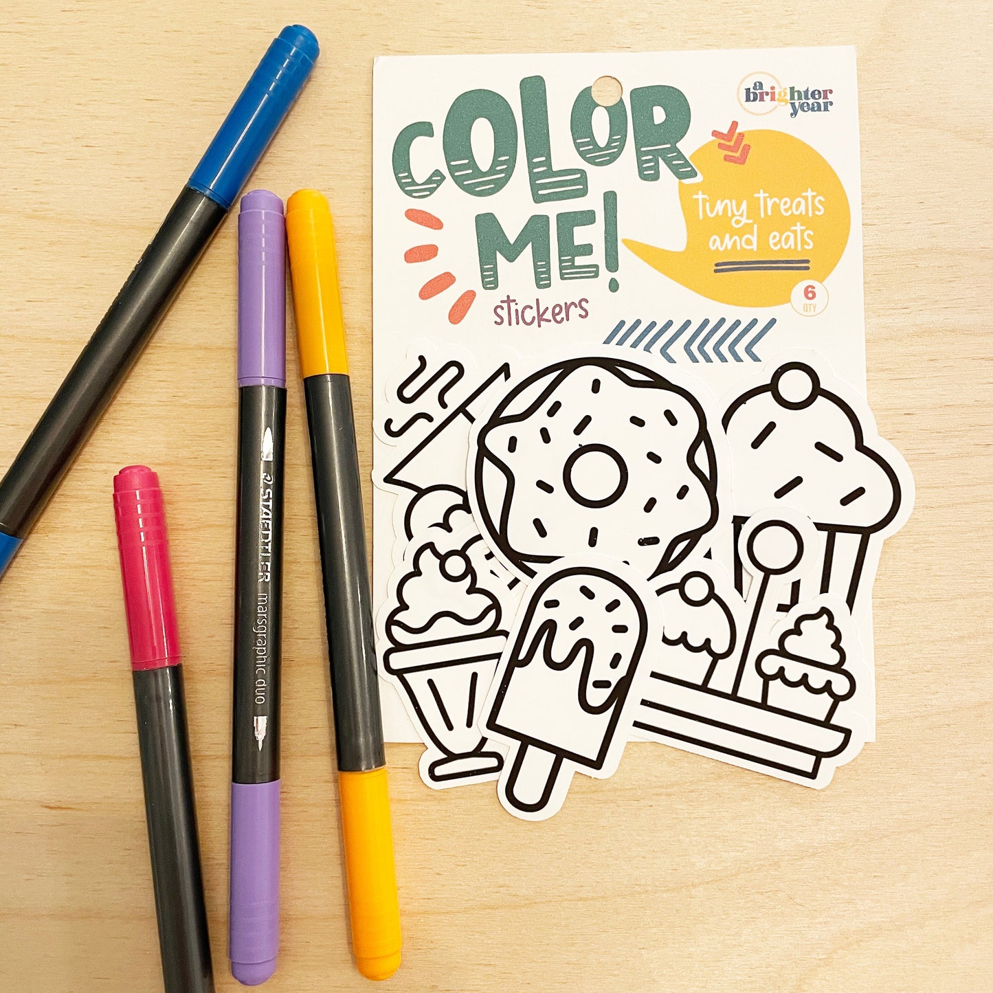 Color Your Own Sweet Eats Stickers